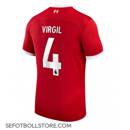 Liverpool Virgil van Dijk #4 Replika Hemmatröja 2023-24 Kortärmad